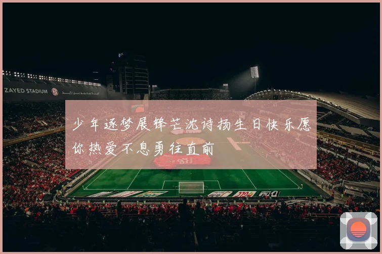 少年逐梦展锋芒沈诗扬生日快乐愿你热爱不息勇往直前